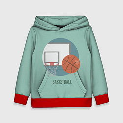 Толстовка-худи детская Basketball Спорт, цвет: 3D-красный