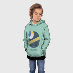 Толстовка-худи детская Volleyball Спорт, цвет: 3D-черный — фото 2