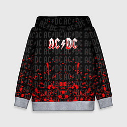 Толстовка-худи детская Acdc Паттерн, цвет: 3D-меланж