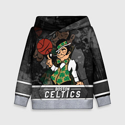 Толстовка-худи детская Boston Celtics , Бостон Селтикс, цвет: 3D-меланж