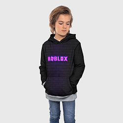 Толстовка-худи детская ROBLOX NEON LOGO ИГРА РОБЛОКС, цвет: 3D-меланж — фото 2