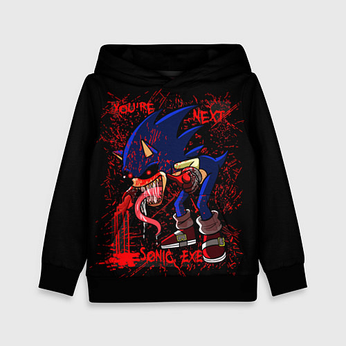 Детская толстовка Sonic Exe - killer / 3D-Черный – фото 1