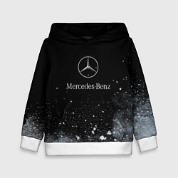 Толстовка-худи детская Mercedes-Benz распылитель, цвет: 3D-белый