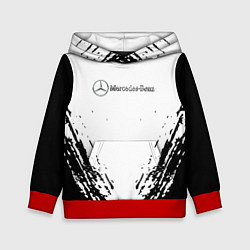 Толстовка-худи детская Mercedes-Benz - Разрывы, цвет: 3D-красный