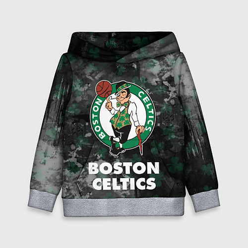 Детская толстовка Бостон Селтикс, Boston Celtics, НБА / 3D-Меланж – фото 1