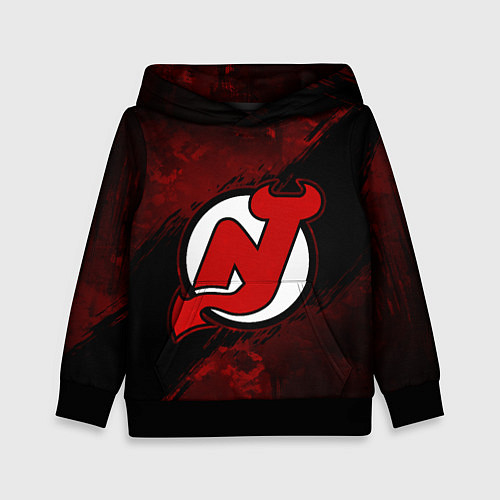Детская толстовка New Jersey Devils, Нью Джерси Девилз / 3D-Черный – фото 1
