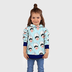 Толстовка-худи детская Узор с Сатору, цвет: 3D-синий — фото 2