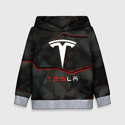 Детская толстовка Tesla Sport Logo / 3D-Меланж – фото 1