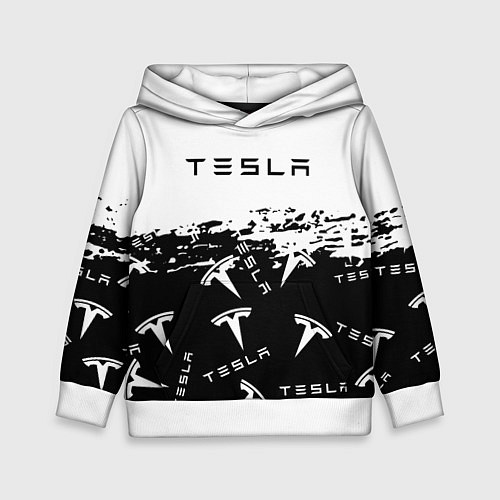 Детская толстовка Tesla - Black & White / 3D-Белый – фото 1