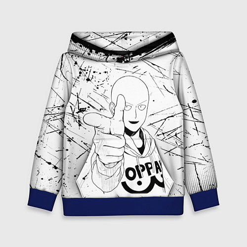 Детская толстовка Сайтама - Saitama / 3D-Синий – фото 1