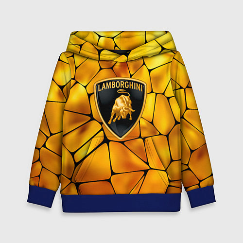 Детская толстовка Lamborghini Gold плиты / 3D-Синий – фото 1