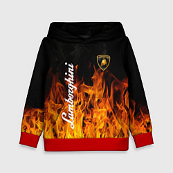 Детская толстовка Lamborghini пламя огня