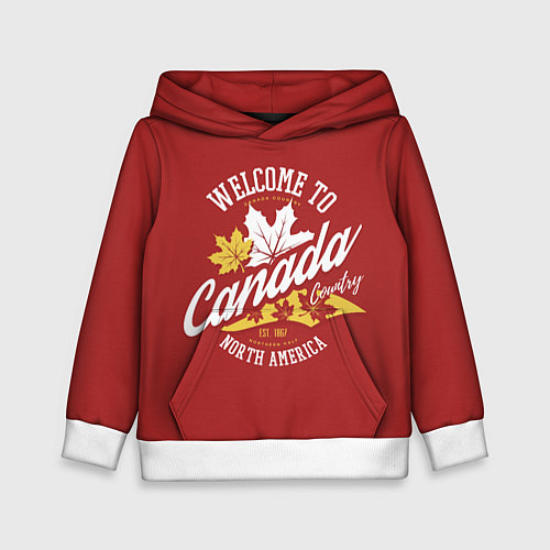 Детская толстовка Канада Canada / 3D-Белый – фото 1