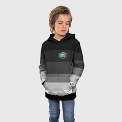 Толстовка-худи детская Ленд Ровер Land Rover, цвет: 3D-черный — фото 2