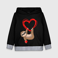 Толстовка-худи детская Ленивая любовь, цвет: 3D-меланж