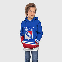 Толстовка-худи детская New York Rangers Нью Йорк Рейнджерс, цвет: 3D-белый — фото 2
