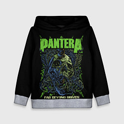 Толстовка-худи детская Pantera green череп, цвет: 3D-меланж