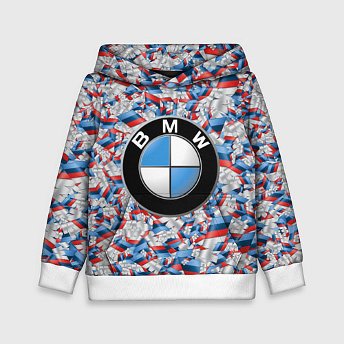 Детская толстовка BMW M PATTERN LOGO / 3D-Белый – фото 1