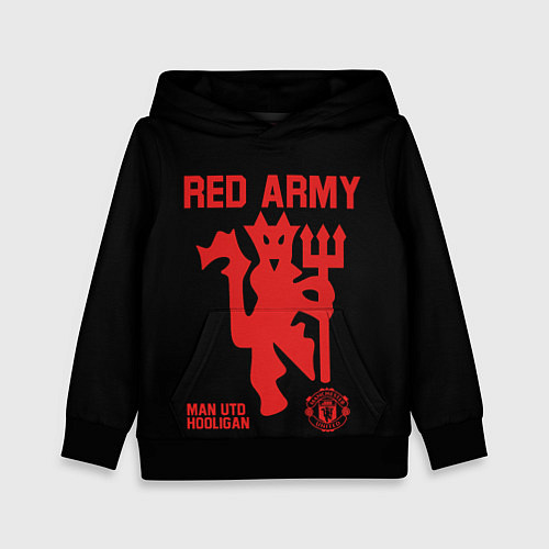 Детская толстовка Manchester United Red Army Манчестер Юнайтед / 3D-Черный – фото 1