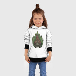 Толстовка-худи детская Медведь танкист, цвет: 3D-черный — фото 2