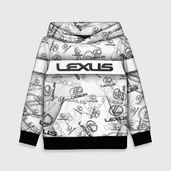 Толстовка-худи детская LEXUS BIG EMBLEMA PATTERN, цвет: 3D-черный