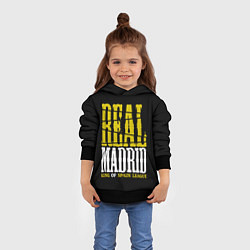 Толстовка-худи детская Real Madrid Реал Мадрид, цвет: 3D-черный — фото 2