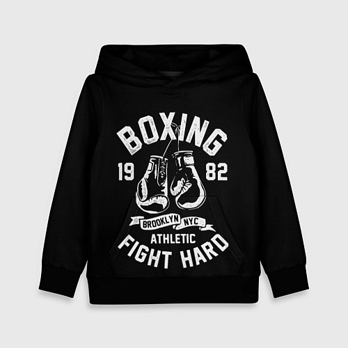 Детская толстовка БОКС, БОКСЕРСКИЕ ПЕРЧАТКИ BOXING / 3D-Черный – фото 1