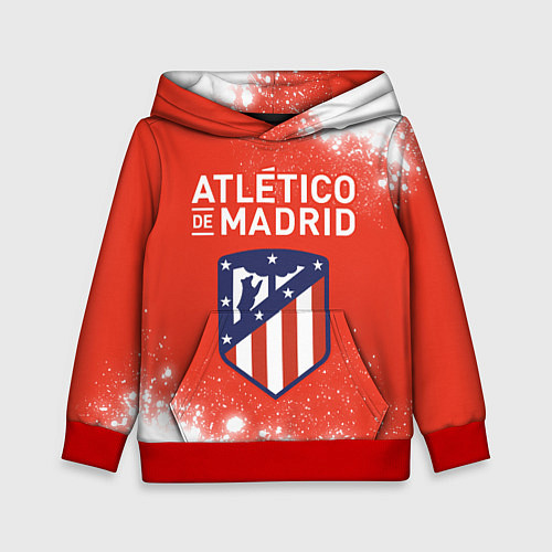 Детская толстовка ATLETICO MADRID Брызги / 3D-Красный – фото 1