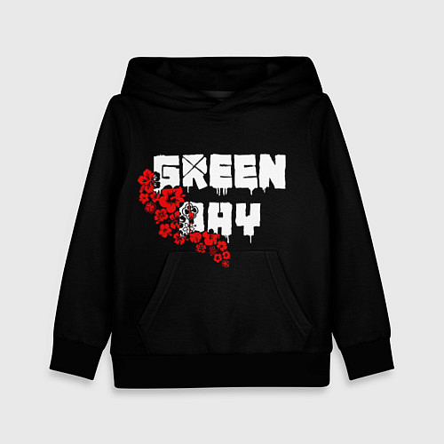 Детская толстовка Green day Цветы / 3D-Черный – фото 1