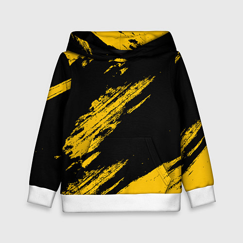 Детская толстовка BLACK AND YELLOW GRUNGE ГРАНЖ / 3D-Белый – фото 1