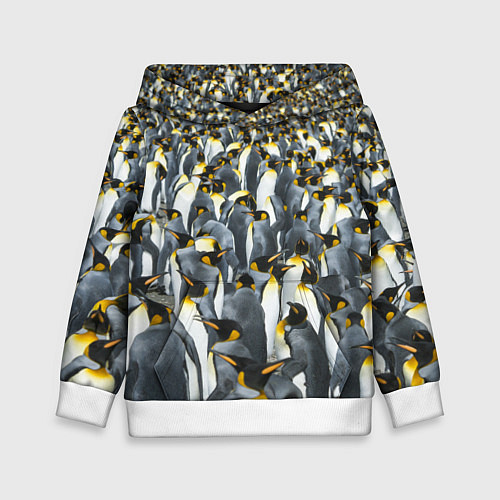 Детская толстовка Пингвины Penguins / 3D-Белый – фото 1