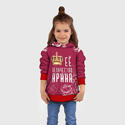 Толстовка-худи детская Её величество Прекрасная, цвет: 3D-красный — фото 2