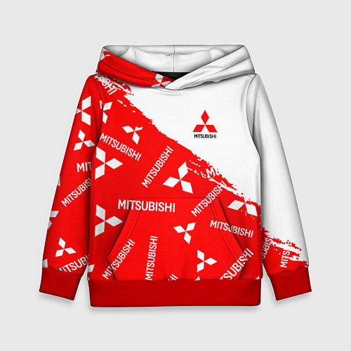 Детская толстовка Mitsubishi Паттерн / 3D-Красный – фото 1