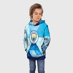 Толстовка-худи детская Манчестер сити manchester city, цвет: 3D-синий — фото 2
