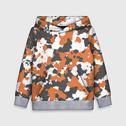 Толстовка-худи детская Orange Camo, цвет: 3D-меланж