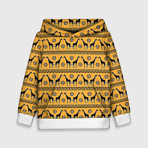 Детская толстовка Жирафы Сафари / 3D-Белый – фото 1