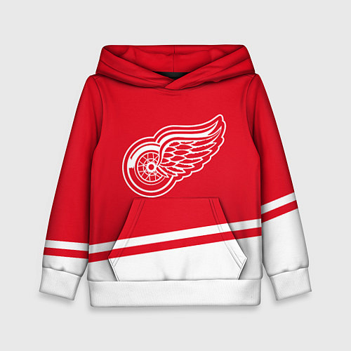 Детская толстовка Detroit Red Wings, Детройт Ред Уингз Диагональные / 3D-Белый – фото 1