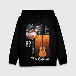 Толстовка-худи детская Гитара гитариста, цвет: 3D-черный