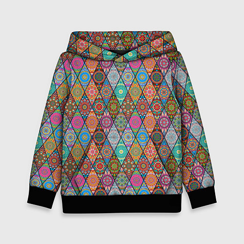 Детская толстовка Мандалы Текстура / 3D-Черный – фото 1