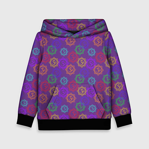 Детская толстовка Мантра ОМ - Аум / 3D-Черный – фото 1