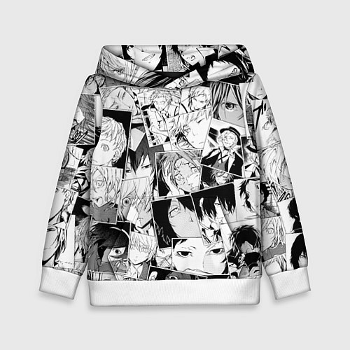 Детская толстовка Bungo Stray Dogs pattern / 3D-Белый – фото 1