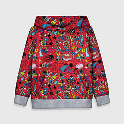 Толстовка-худи детская Много космоса, цвет: 3D-меланж