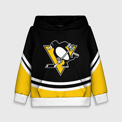 Толстовка-худи детская Pittsburgh Penguins Питтсбург Пингвинз, цвет: 3D-белый