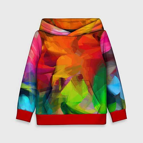 Детская толстовка Color pattern Fashion 2024 / 3D-Красный – фото 1