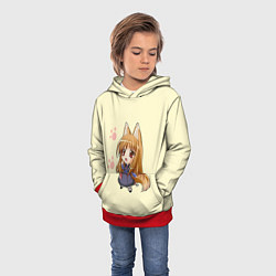 Толстовка-худи детская Малютка Холо, цвет: 3D-красный — фото 2