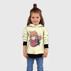 Толстовка-худи детская Холо с яблоком, цвет: 3D-черный — фото 2