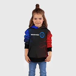 Толстовка-худи детская МЕРСЕДЕС AMG - Соты, цвет: 3D-черный — фото 2