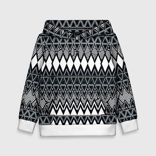 Детская толстовка Белые ромбы / 3D-Белый – фото 1