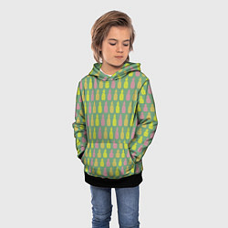 Толстовка-худи детская Шествие ананасов, цвет: 3D-черный — фото 2