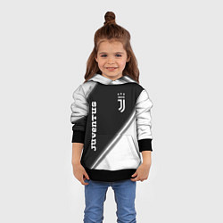 Толстовка-худи детская ЮВЕНТУС Juventus Краска, цвет: 3D-черный — фото 2